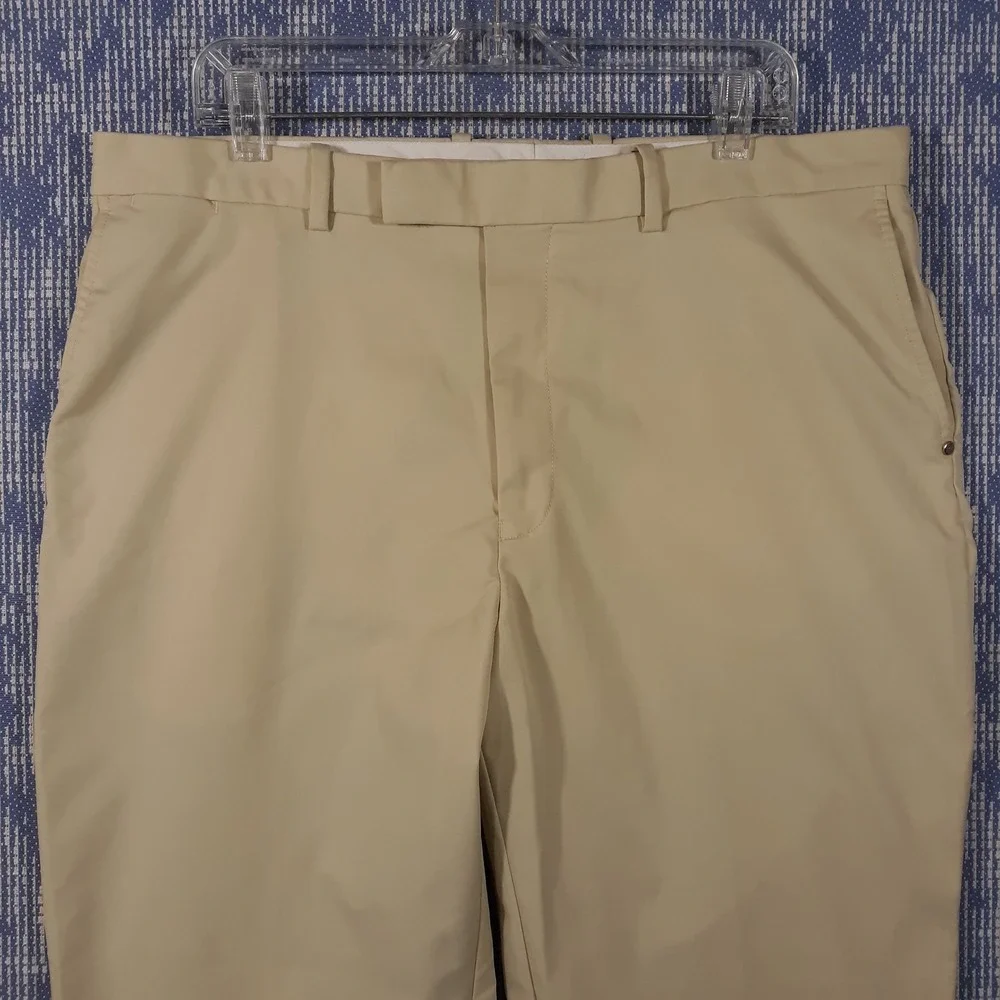 RLX Ralph Lauren Pants Mens Size 38 x 30 Beige Chino Flat Front Golf
